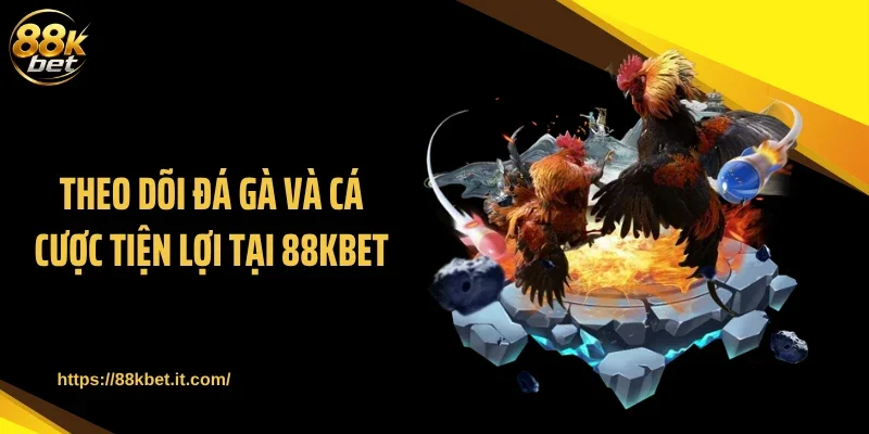 Theo dõi đá gà và cá cược tiện lợi tại 88KBET